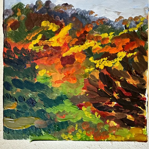 One of a kind original artwork Other - Original oil painting ‘Fall’s Dazzle’